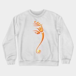 Ganesh Embossed Image Crewneck Sweatshirt